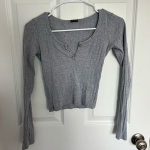 Long sleeve gray brandy Melville shirt
